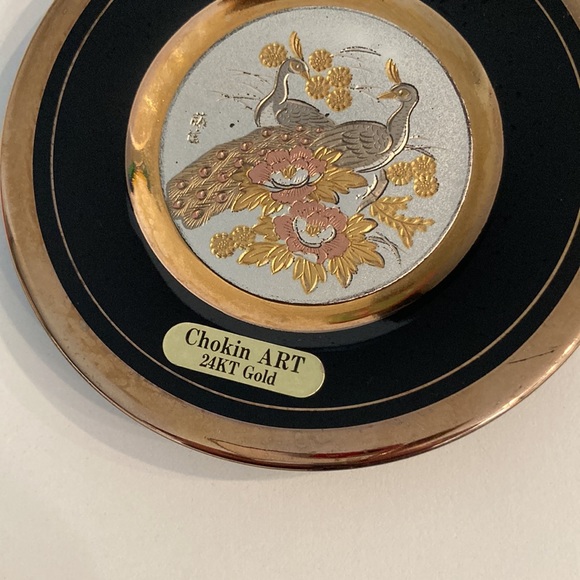 24 Karat gold edged The art of Chokin Collectible plate. - Picture 5 of 7